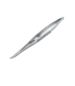 Igłotrzymacz CASTROVIEJO wygięty 14cm BERGE PLUS