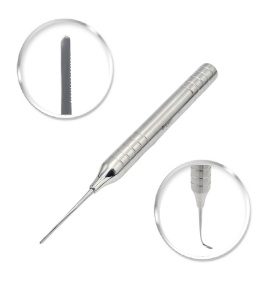 Periotom elastyczny PERIOSAW  ni-ti z ząbkami prosty