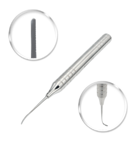 Periotom elastyczny PERIOSAW  ni-ti z ząbkami wygięty