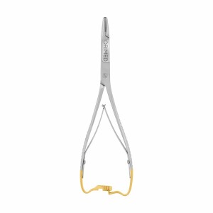 IGŁOTRZYMACZ OLSEN-MATHIEU  - Prosty z nożyczkami, dł. 17 cm, TC, do nici od 2/0 do 6/0