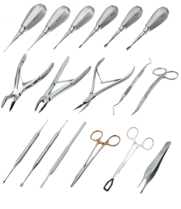 Zestaw narzędzi stomatologicznych do ekstrakcji zębów
