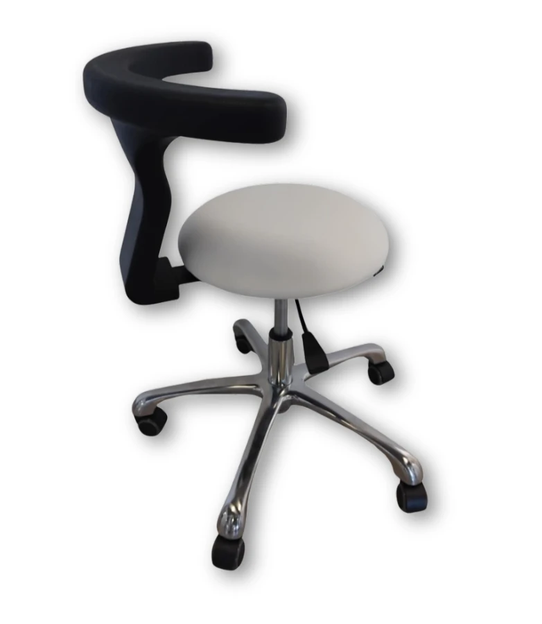 Taboret medyczny z anatomicznym oparciem – regulowany, obrotowy U.png